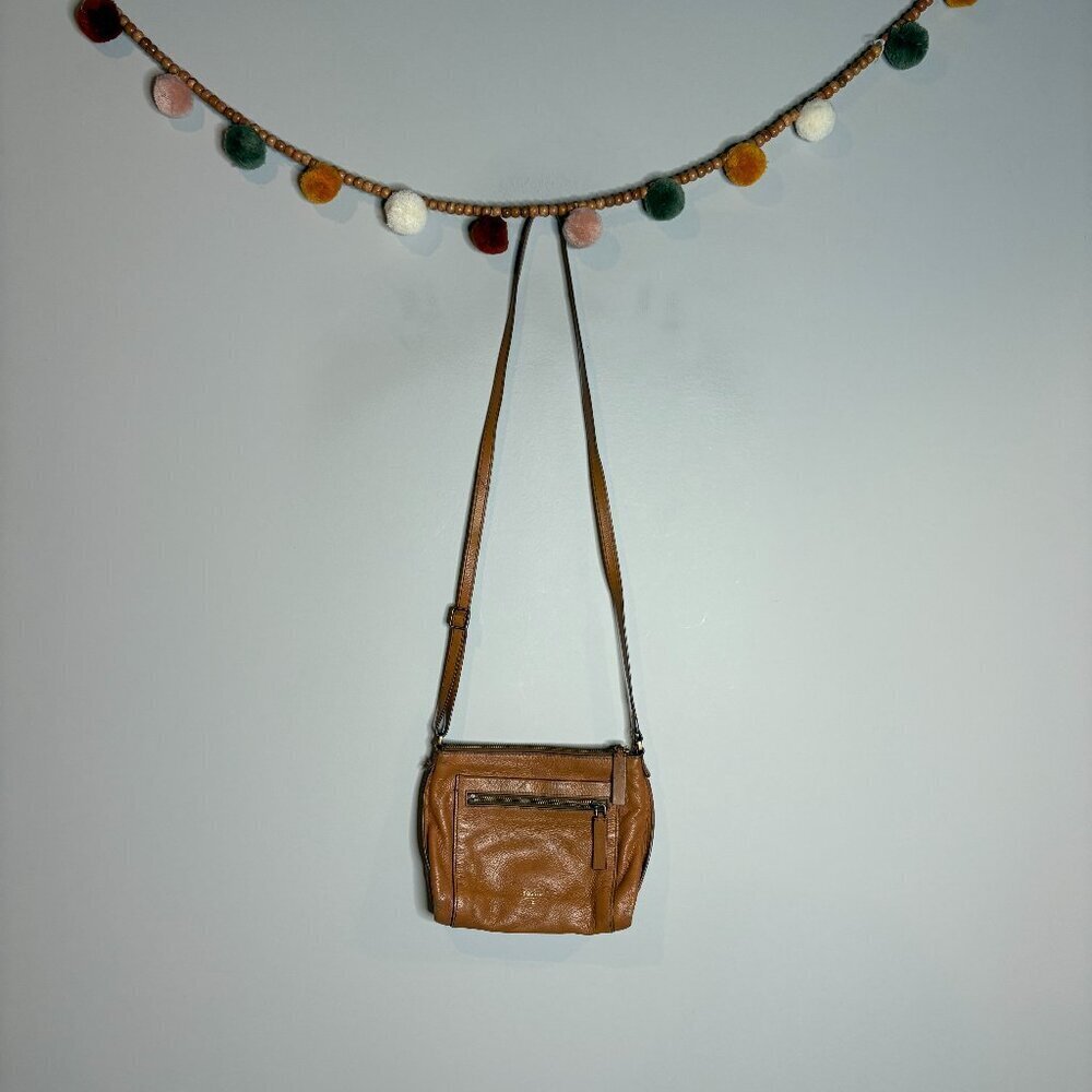 Fossil tan camel crossbody purse